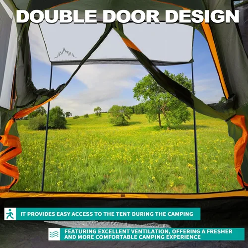 Miniatura 4 de uniHimal SUV Tent for Camping,Waterproof PU2000mm, Fits 5-8 People,Spacious Double Layer Design, Includes Rainfly & Storage Bag, 8FT L x 8FT W x