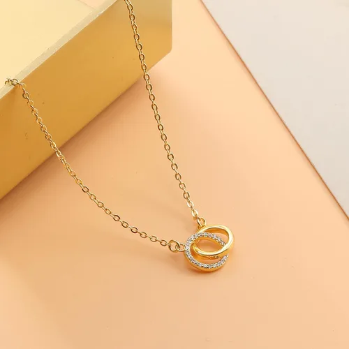 Miniatura 5 de Collner Pulsera delicada de oro para mujer, chapada en oro de 14 quilates, ligera, pulsera de cadena de espiga de espiga con círculo, dije