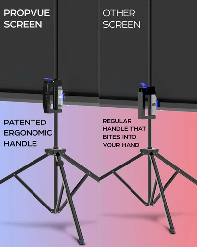 Miniatura 7 de PropVue - Pantalla de proyector con soporte de 120 pulgadas - Pantalla de proyección para interior y exterior para películas u oficinas - Pantalla