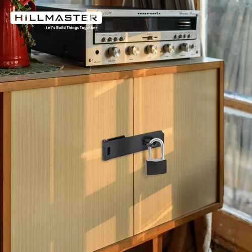 Miniatura 6 de HILLMASTER Cerradura de puerta de alta resistencia de 7-3/4 pulgadas de acero extra grueso, cerradura de puerta de seguridad, cierre de candado