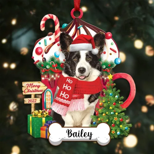 Miniatura 106 de Amantes de los perros de Navidad – Navidad de perros disponibles para muchos perros Shi Tzu – Adorno con forma personalizada, adorno de Navidad