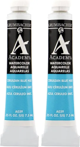 Miniatura 8 de Grumbacher Academy - Pintura de acuarela, 0.25 onzas, tono azul cerúleo (A039)