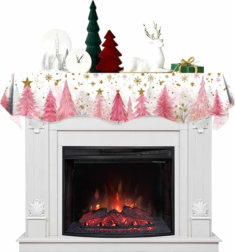 Miniatura 9 de Bufanda de chimenea navideña de 70 x 17 pulgadas, decoración de cubierta de bufanda de chimenea para estante de bufanda de chimenea, pasillo