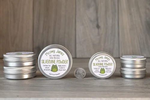 Miniatura 2 de Meowy Janes Catnip - Paquete de polvo variado alternativo de hierba gatera Keef, polvo de vid plateada y polvo de raíz de valeriana en polvo
