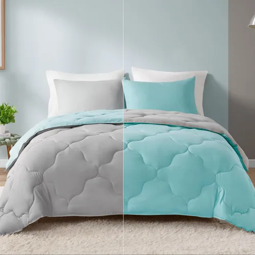 Miniatura 38 de Comfort Spaces Vixie Juego de Edredón Reversible - Cubierta Acolchada Geométrica Casual de Moda, Ropa de Cama Acogedora Alternativa de Plumón