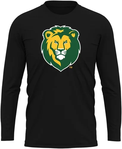 Miniatura 263 de Camisa deportiva de manga larga oficial de la NCAA Collegiate para hombre, colección negra con logotipo primario