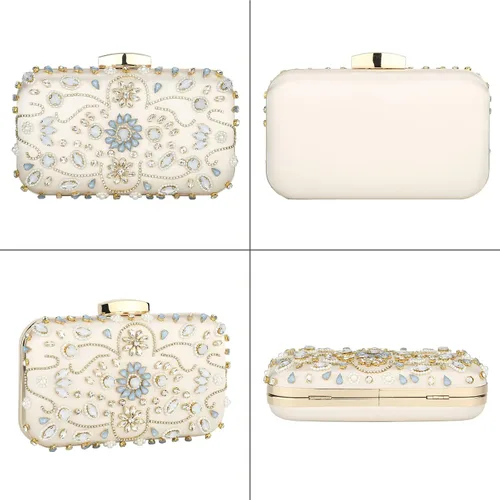 Miniatura 4 de Tanpell Bolso de noche con cuentas de cristal para mujer