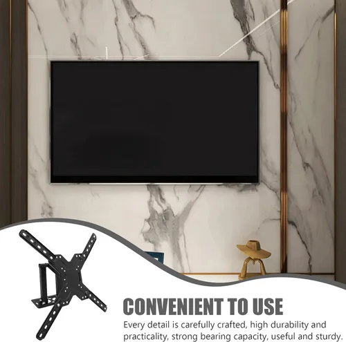Miniatura 3 de Hemobllo Soporte telescópico de montaje en pared para televisores, pantallas grandes, giratorio, retráctil, de acero laminado en frío, soporte