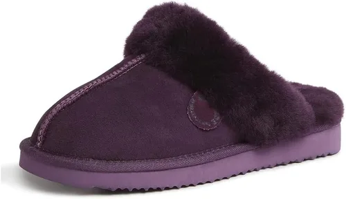 Miniatura 68 de Dearfoams Fireside Sydney Pantuflas anchas de piel de oveja para mujer, para interiores y exteriores