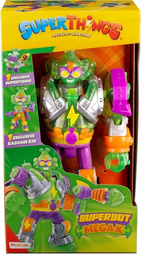 Miniatura 6 de SUPERTHINGS - Superbot Mega-K, robot villano articulado con accesorios de combate, 1 exclusivo Kazoom Kid, multicolor, talla única