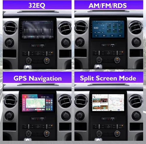 Miniatura 8 de Radio de coche de 8 núcleos 6G+64G para Ford F150 2009-2014, Android 14 F-150 estéreo para automóvil con CarPlay inalámbrico y Android Auto