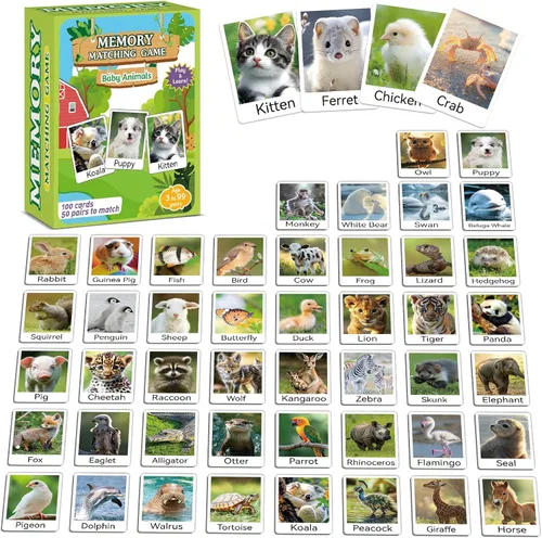 Miniatura 14 de gisgfim 50 pares de banderas de juego de memoria de Estados Unidos de concentración tarjeta de memoria educativas, juegos de geografía, juego