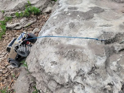 Miniatura 3 de Accesorios RC a escala 1/10, cuerda de escape de oruga RC 1/10, correa de cabrestante cinético, gancho de remolque, gancho de remolque de rescate 1