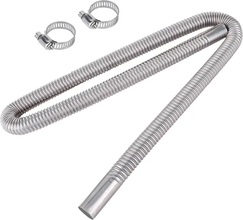Miniatura 15 de Manguera de escape de acero inoxidable de 23.6 pulgadas, 1.0 in/1 pulgada de longitud de la manguera de ventilación de gas diésel, tubo de escape