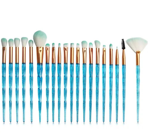 Miniatura 17 de MELADY Conjunto de brochas de maquillaje, 20 piezas, multifuncionales, para polvo cosmético, base, sombra de ojos, delineador de ojos, labios, rosado