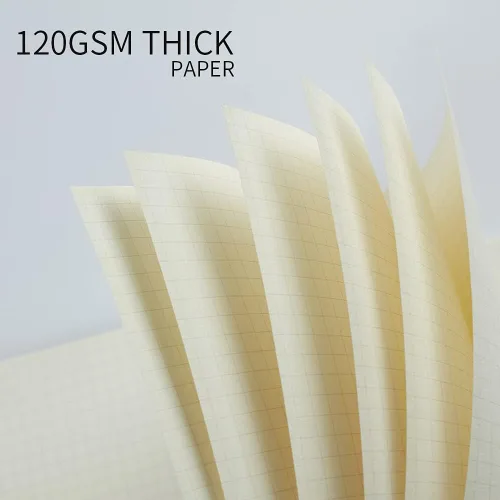 Miniatura 2 de Paquete de 3 cuadernos de gráficos en espiral A5 con papel grueso de 120 gsm, cuaderno de espiral con tapa dura de plástico y cierre de banda
