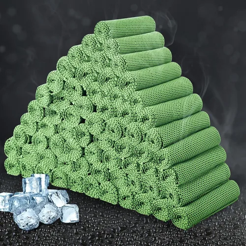 Miniatura 13 de Honoson Toalla de enfriamiento a granel – Toallas frescas para cuello y cara, microfibra transpirable y deportiva para gimnasio, yoga, viajes, Azul
