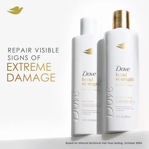 Miniatura 3 de Dove Fuerza de Enlace, Sistema de Terapia de Daños – Champú, Acondicionador, Suero Escudo 10-en-1 y Mascarilla de Péptidos, Tratamiento
