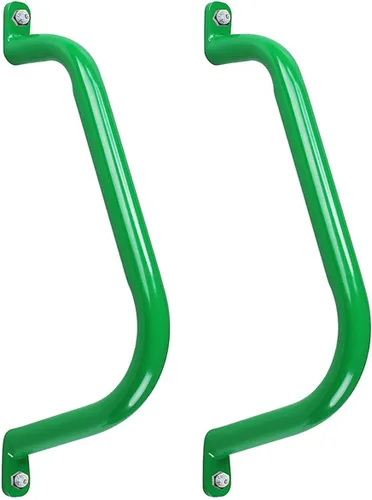 Mango de seguridad de metal de 17 pulgadas para patio de recreo (juego de 2), barra de seguridad para columpios al aire libre, asas de juego,