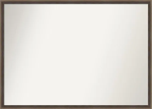 Miniatura 114 de Amanti Art Brown Bathroom Mirror for Over Sink, 23x41 Custom Made Hardwood Wedge Mocha Rectangle Vanity Mirror, Large Modern Wood Frame, Hangs