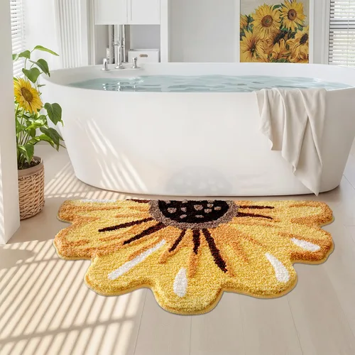 Miniatura 20 de LUMI Lindas alfombras de baño, divertidas alfombras de pasillo de frutas, alfombra de baño suave y esponjosa, absorbente, antideslizante para baño