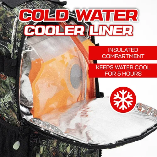 Miniatura 4 de RAVERUNNER Mochila de agua Dino Festival – Hidratación de doble cámara – Mochila de agua aislada de 3 litros para raves, festivales, senderismo