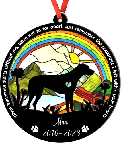 Miniatura 94 de Adorno personalizado para atrapasoles de sabueso afgano, adorno de Navidad de sabueso afgano, regalo para perro amante, sabueso afgano conmemorativo