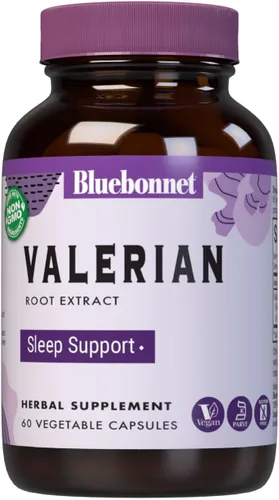 BlueBonnet Suplemento de extracto de raíz de valeriana, 60 unidades