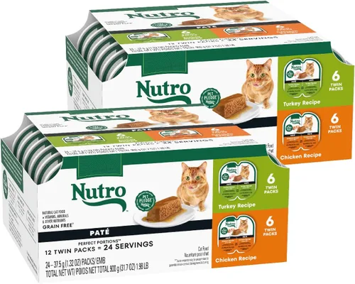 Miniatura 18 de Nutro Perfect Portions Receta de pollo en paté de comida húmeda para gatos, 2.64 onzas, paquete doble (24 unidades, paquete de 1)