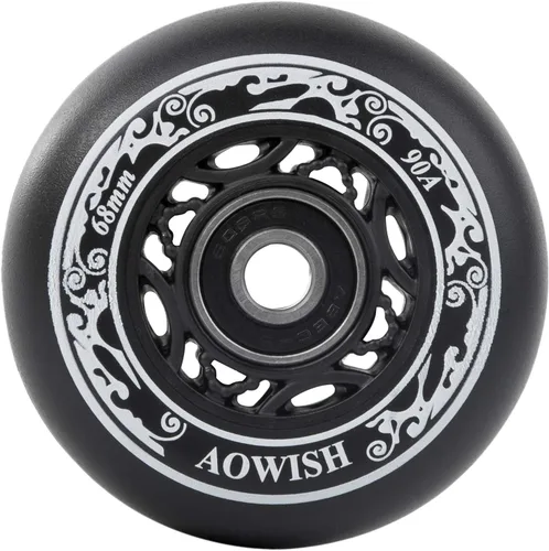 Miniatura 3 de Ruedas Ripstik de 2.677 in de 2.677 in, ruedas Ripstick 90a, ruedas de repuesto de 2 ruedas con rodamientos ABEC-9 para mini Ripstik/Carving Negro