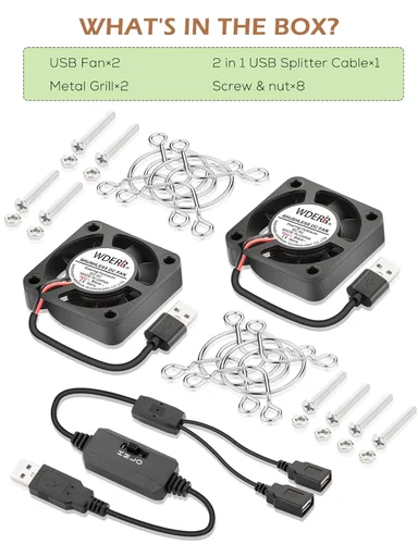Miniatura 7 de Refrigeración de computadora de alta velocidad sin escobillas de 1.575 in x 0.394 in, 5 V, USB, CC, para impresora 3D, gabinete electrónico, casco