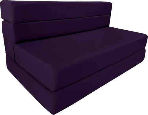 Miniatura 16 de D&D Futon Furniture Colchón plegable de espuma, tumbona para silla, sofá cama de estudio, tamaño Queen 80 x 60 x 6 pulgadas (negro)