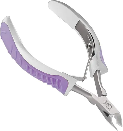Miniatura 8 de IVON - Corta cutículas, pinza profesional antideslizante de acero inoxidable Verde