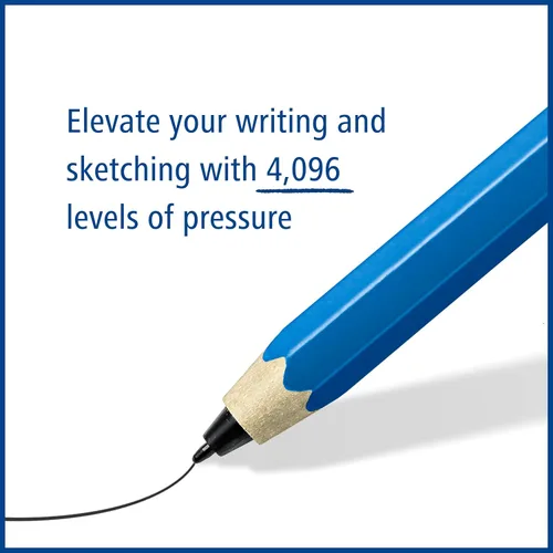 Miniatura 5 de STAEDTLER Mars Lumograph Jumbo Lápiz Stylus Digital con Borrador: Sin Carga, Rechazo de Palma EMR, 4096 Niveles de Sensibilidad a la Presión
