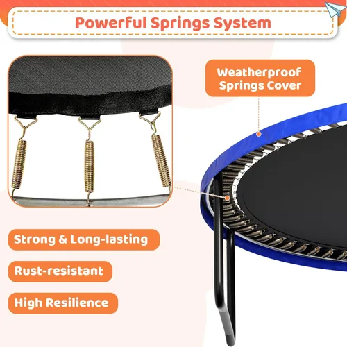 Miniatura 6 de Zevemomo - Trampolines de 8.0 pies, 10.0 pies, 12.0 pies, 14.0 pies, 16.0 pies, para exteriores, trampolines para niños y adultos, trampolines