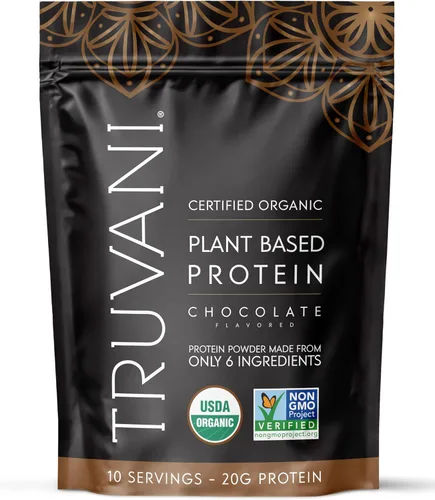 Miniatura 14 de Truvani - Proteína en polvo de guisantes vegana Banana Canela 20 g de proteína vegetal orgánica 10 porciones Keto Sin gluten ni lácteos