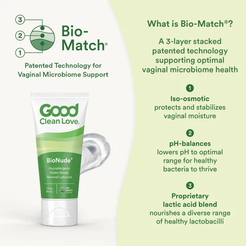 Miniatura 3 de Good Clean Love BioNude - Lubricante personal ultra sensible, hipoalergénico, sin perfume y sin sabor, lubricante a base de agua, seguro