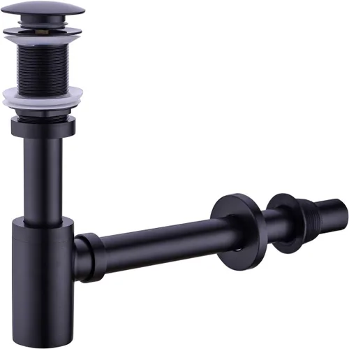 Juego completo de tapones para lavabo de baño, trampa en forma de P, ajustable, 1-1/4, trampa para botellas, de latón macizo, tubo y tapón de 03orb