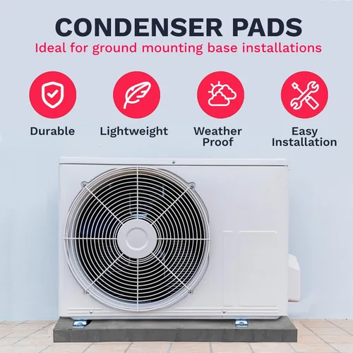 Miniatura 5 de DuctlessAire Almohadilla para equipo – Mini Split AC unidad condensadora sin conductos – Mini aire acondicionado dividido, bomba de calor, HVAC