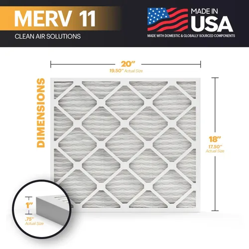 Miniatura 2 de BNX TruFilter - Filtro de aire MERV 11 de 18 x 20 x 1 pulgadas (paquete de 6) – Fabricado en Estados Unidos – Defensa contra Alérgenos Filtro