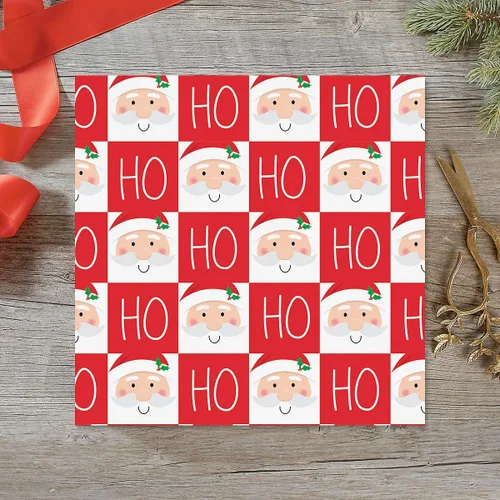 Miniatura 4 de Current - Papel para regalo de Navidad, en rollo, prémium, a cuadros y con Papá Noel, tamaño gigante, 23 pulgadas x 32 pies, 61 pies cuadrados