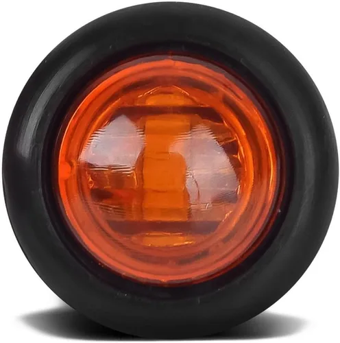 Miniatura 8 de Partsam 10 luces de marcador LED ámbar redondas de 3/4 pulgadas, luces de señal de giro de 3 cables para camioneta remolque, sellado impermeable