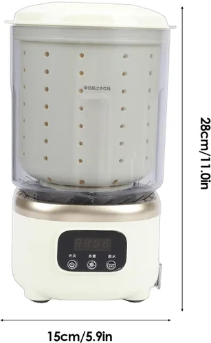 Miniatura 6 de Fockety Lavadora de ropa interior, 2L USB recargable portátil, mini lavadora automática de lavandería, pequeña lavadora para estar solo, dormitorio