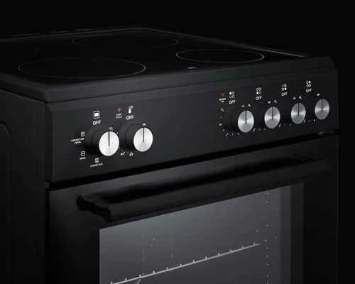 Miniatura 6 de Summit 20” Rango Eléctrico de Superficie Lisa, horno de 1.87 pies cúbicos, Cumple con ADA, Negro - REXT20BL (Negro, 20 Pulgadas)