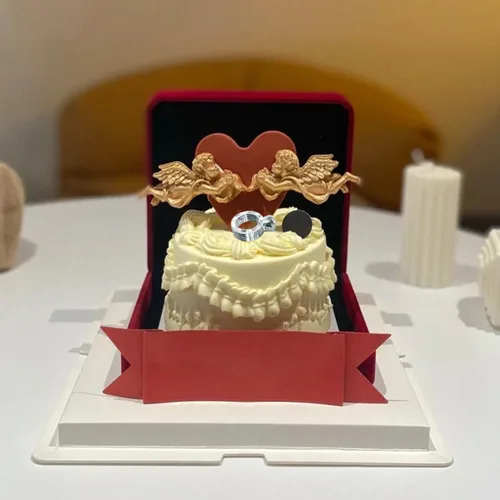 Miniatura 3 de Molde de silicona para anillo de diamante, anillo de compromiso de boda, molde de fondant de chocolate para el día de San Valentín, decoración