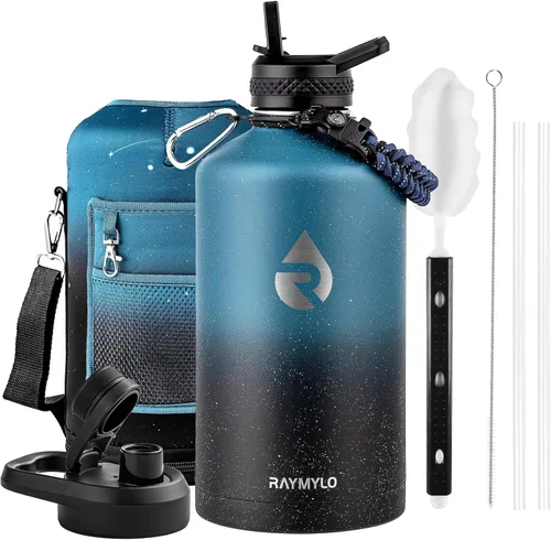 Miniatura 23 de RAYMYLO Botella de agua aislada de 24 onzas, de acero inoxidable con triple pared al vacío (fría durante 48 horas, caliente durante 24 horas), a