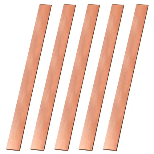 5 barras planas de cobre C110, 0.02 pulgadas de grosor x 0.4 pulgadas de ancho x 15.7 pulgadas de largo, 0.020 in x 0.394 in x 15.748 in adecuadas