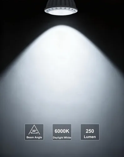 Miniatura 6 de Paquete de 6 bombillas LED MR11 de 3W - Luz blanca diurna de 6000K, base de dos pines GU4, foco de bajo voltaje de 12V, no regulable, reemplazo