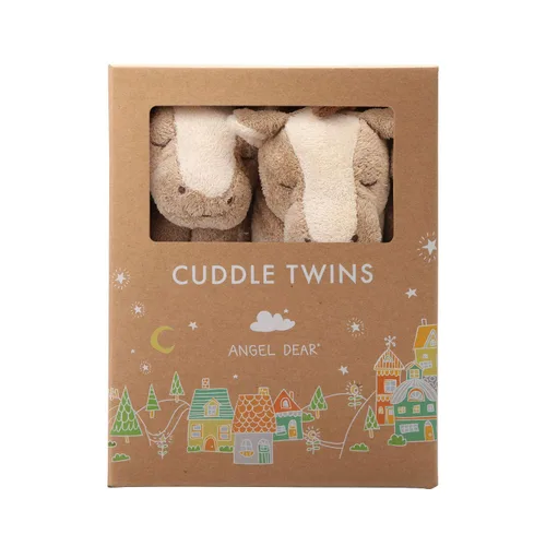 Miniatura 10 de Set de muñecos para abrazar Angel Dear, Cuddle Twins., Cordero rosado