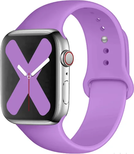 Miniatura 25 de Saucyi Compatible con Apple Watch Band 1.614 in 1.575 in 1.496 in 1.929 in 1.772 in 1.732 in 1.654 in, correa deportiva de silicona suave con cierre